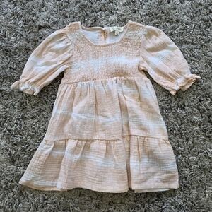 Jessica Simpson Peach and White Dress Size 4